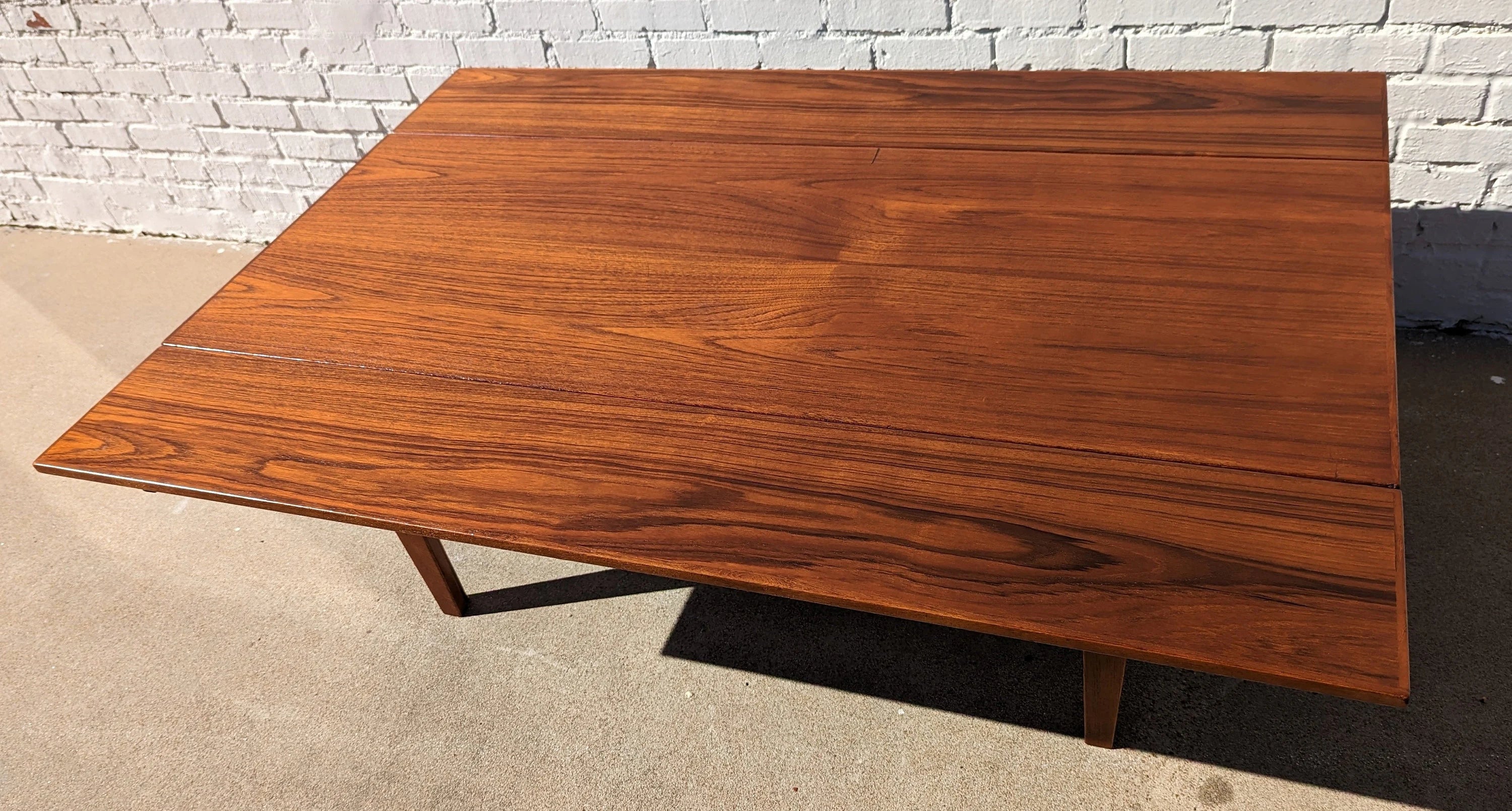 Mid Century English Modern Teak Elevator Table by Trioh