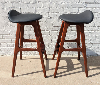 Mid Century Danish Modern Eric Buch Teak Barstools