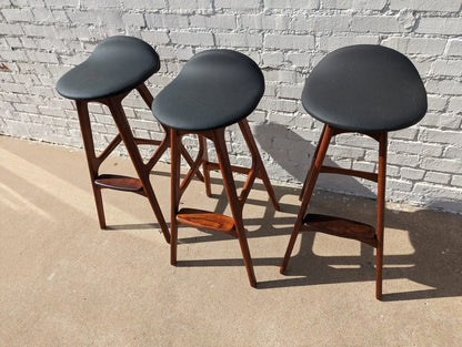 Mid Century Danish Modern Eric Buch Teak Barstools