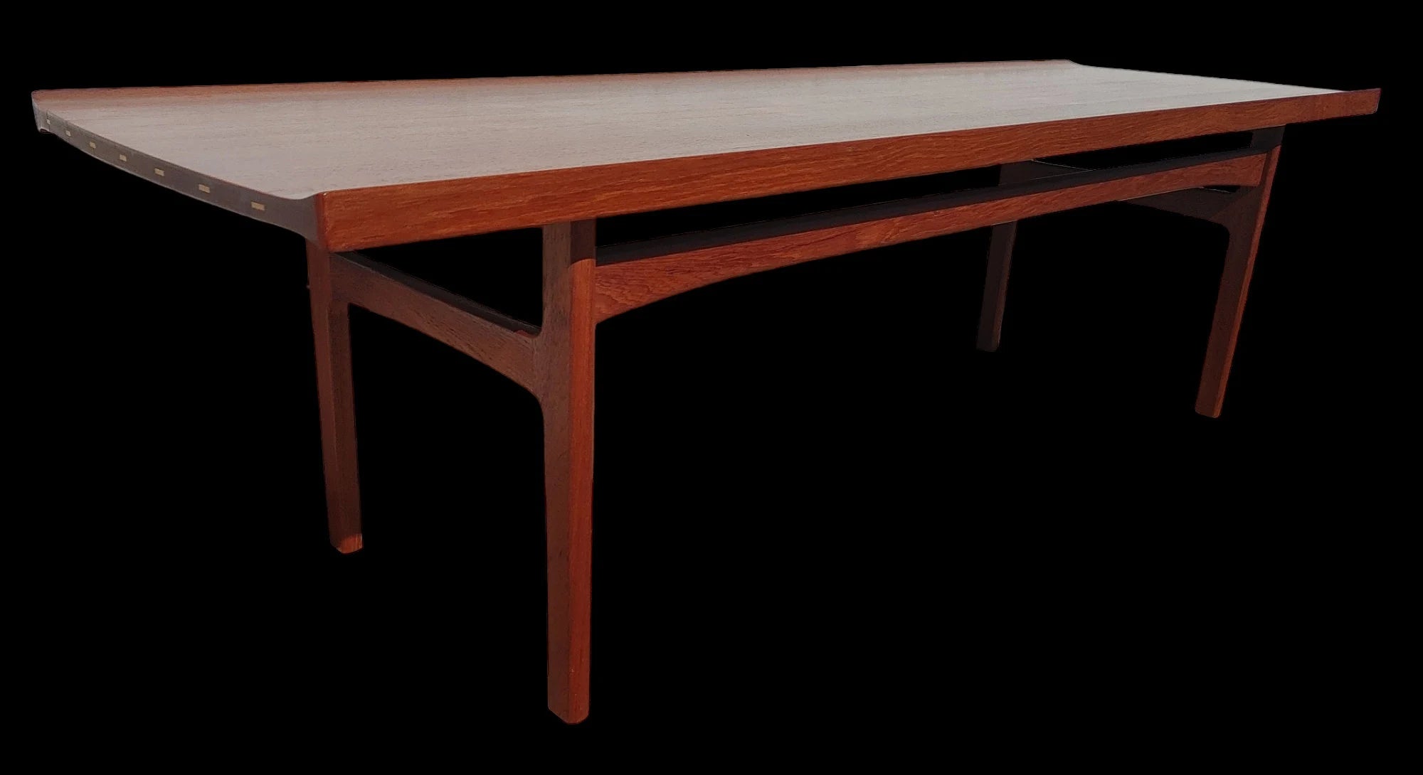 Mid Century Danish Modern Solid Teak Coffee Table by Seffle