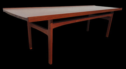 Mid Century Danish Modern Solid Teak Coffee Table by Seffle