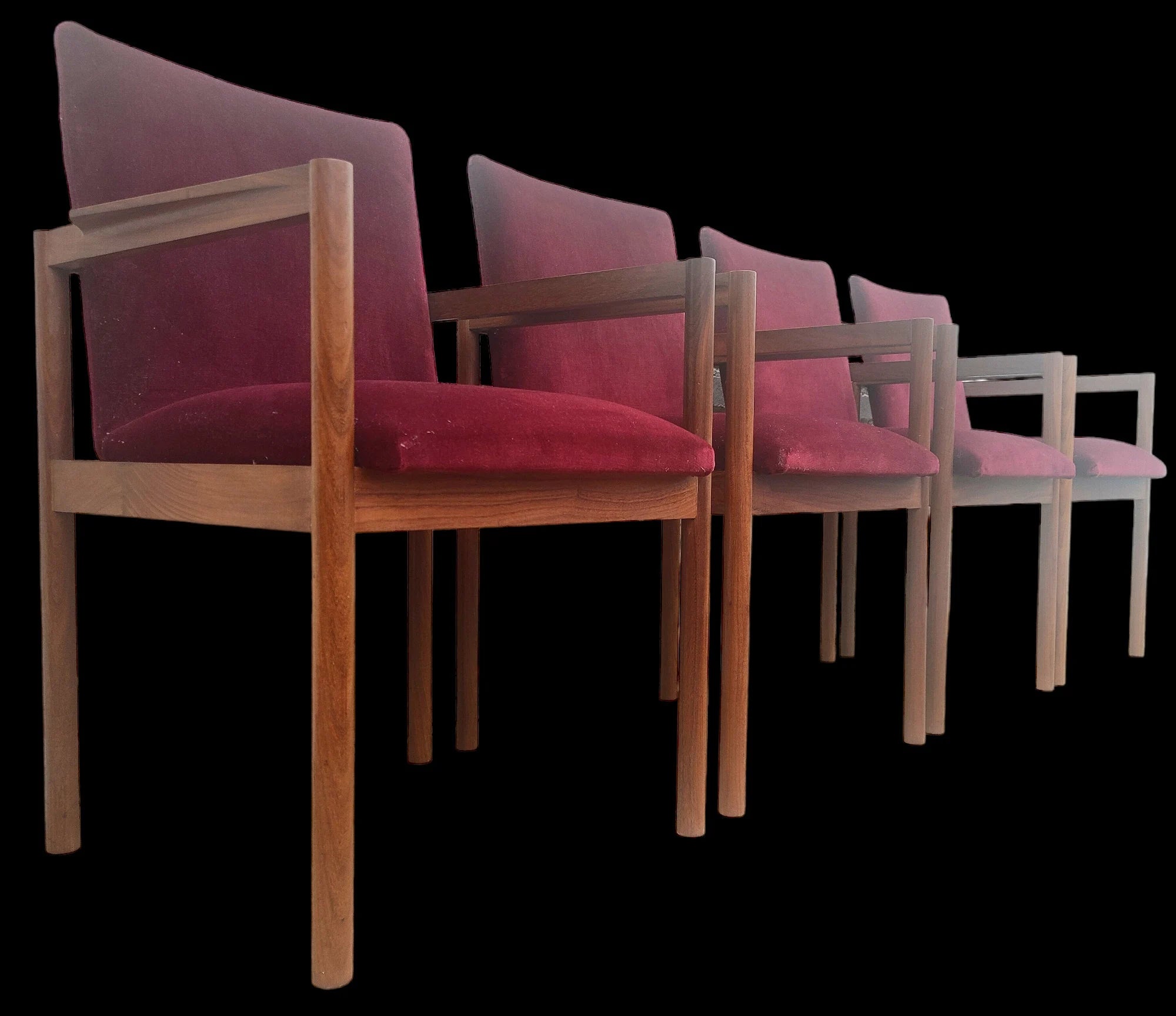 Mid Century English Modern Teak Dining Chairs