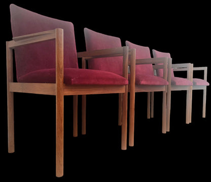 Mid Century English Modern Teak Dining Chairs