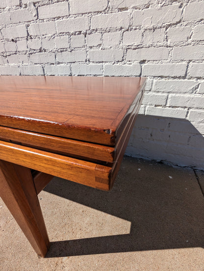 Mid Century English Modern Teak Elevator Table by Trioh