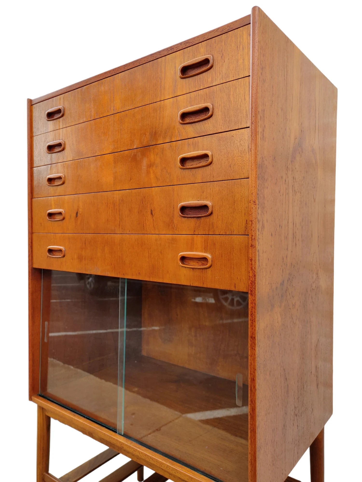 Mid Century Modern Danish Inspired Teak Cabinet