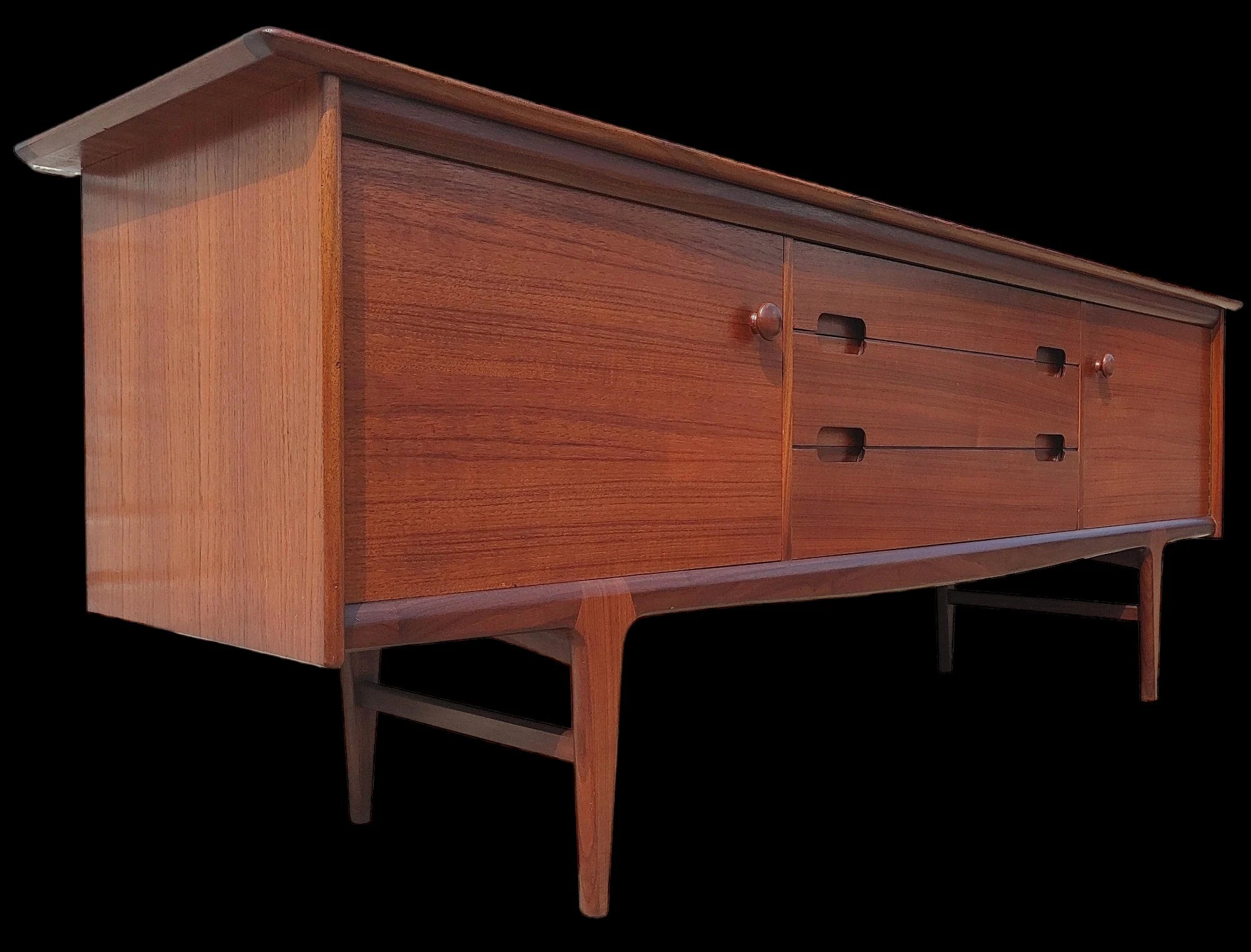 Mid Century English Modern Teak Sideboard by Younger