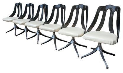 Mid Century Modern Lucite and Chrome Dining Chairs