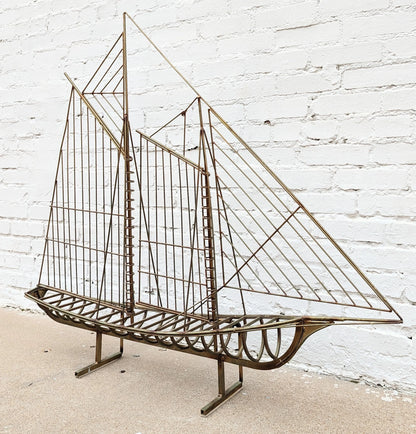 Mid Century Modern C Jere Large Ship