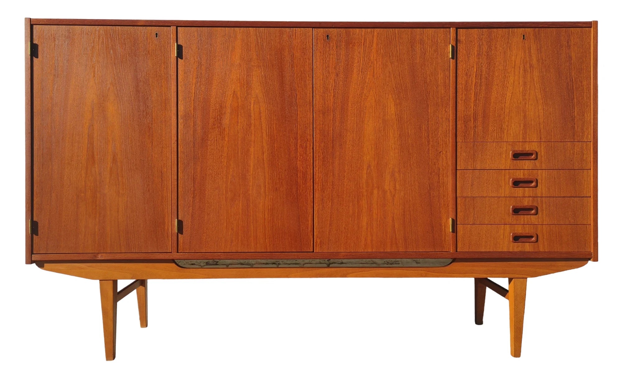 Mid Century Danish Modern Tall Teak Cabinet
