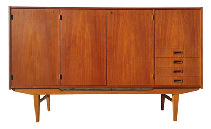 Mid Century Danish Modern Tall Teak Cabinet