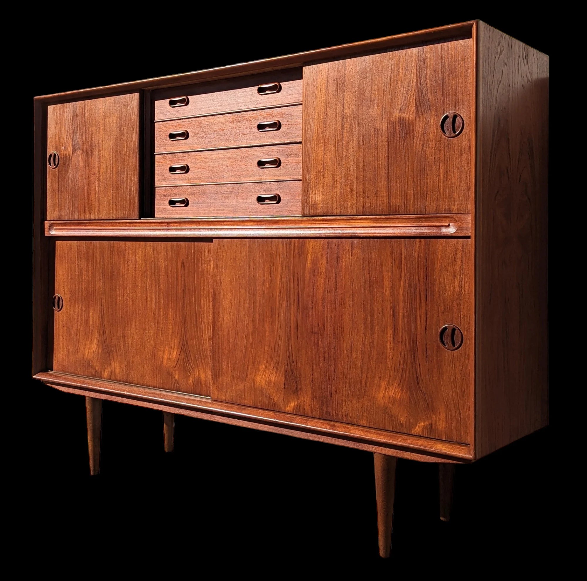 Mid Century Danish Modern Teak Cocktail Cabinet