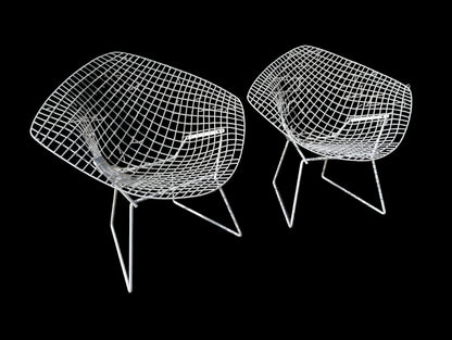 Mid Century Modern Bertoia Wire Diamond Chairs