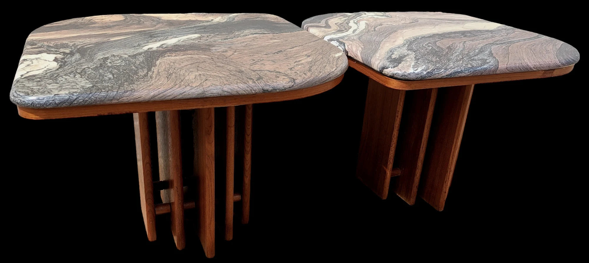 Mid Century Danish Modern Side Tables by Marmorhuset