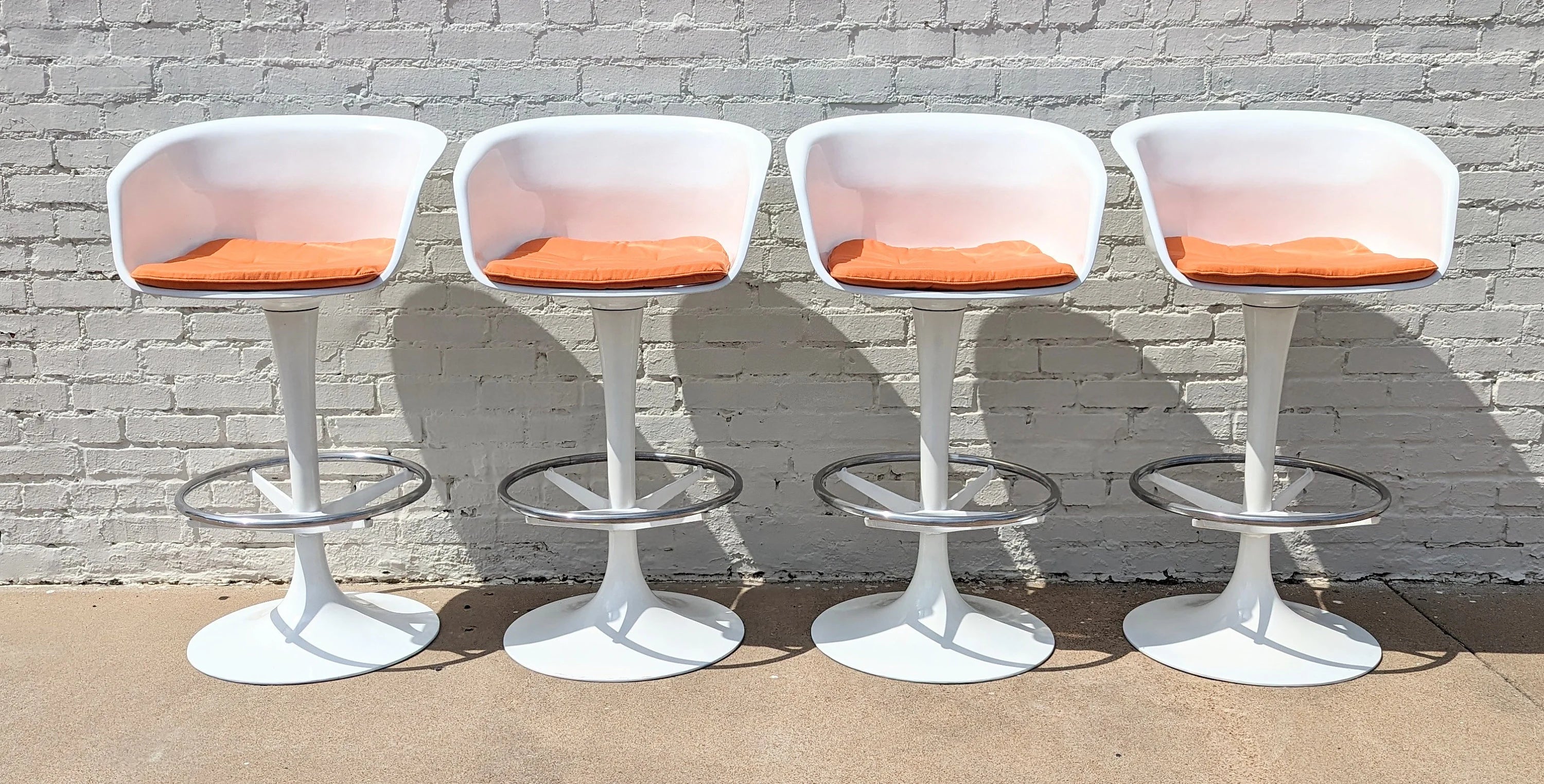 Mid Century Modern Burke Tulip Barstools