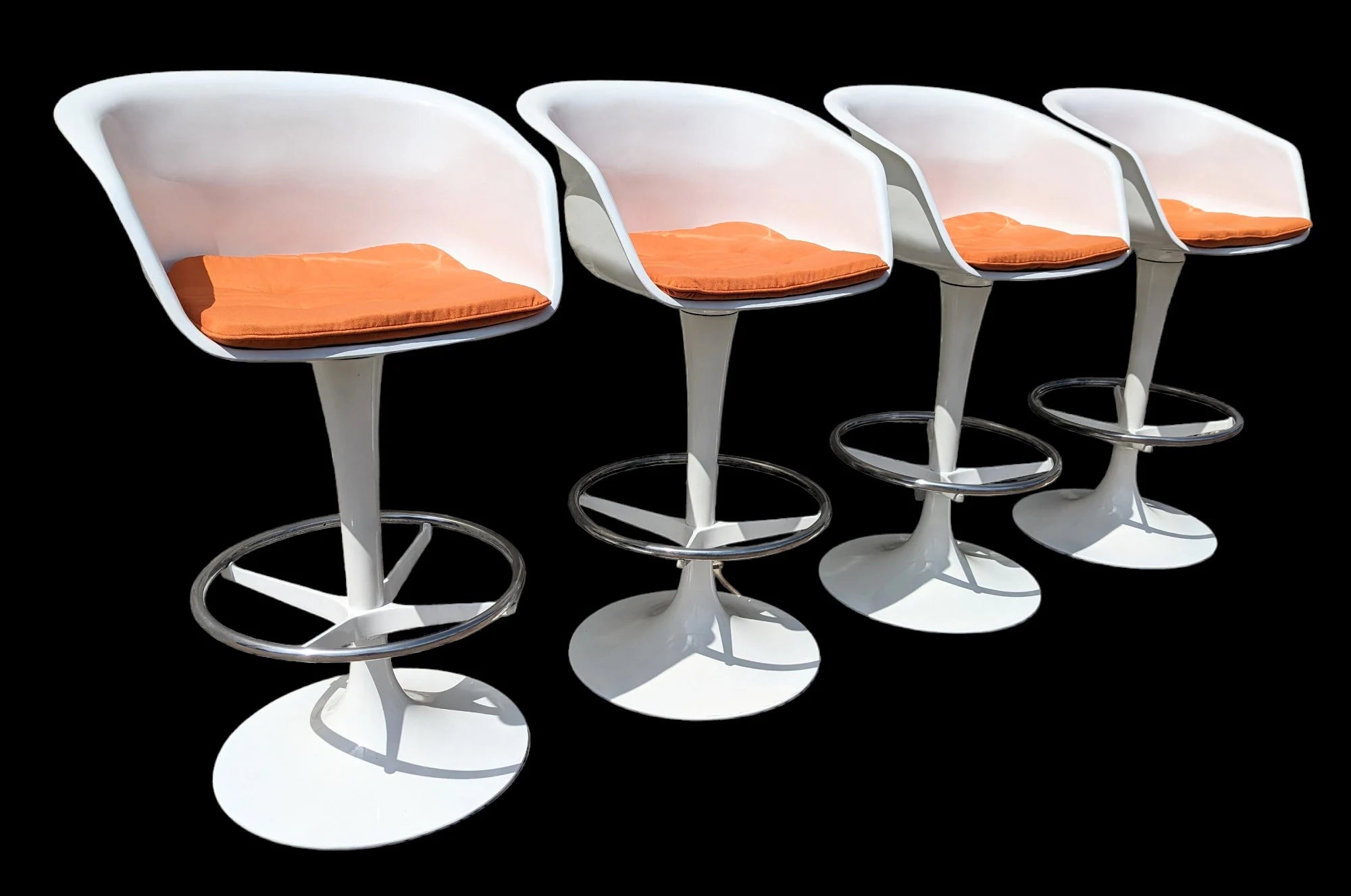 Mid Century Modern Burke Tulip Barstools