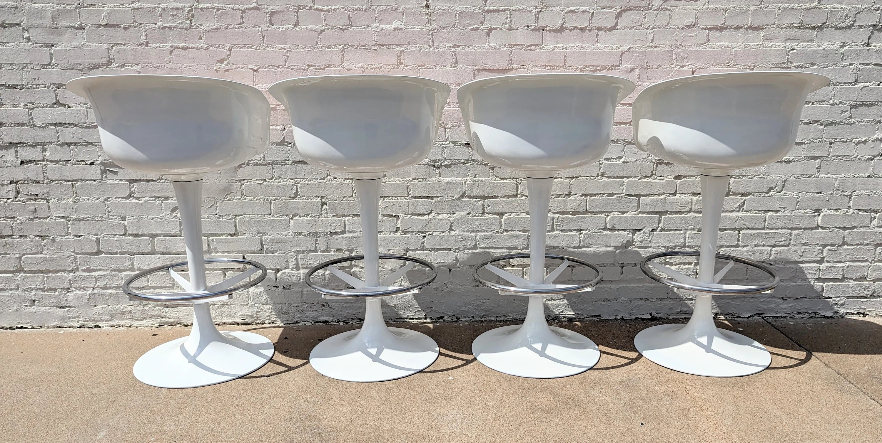 Mid Century Modern Burke Tulip Barstools