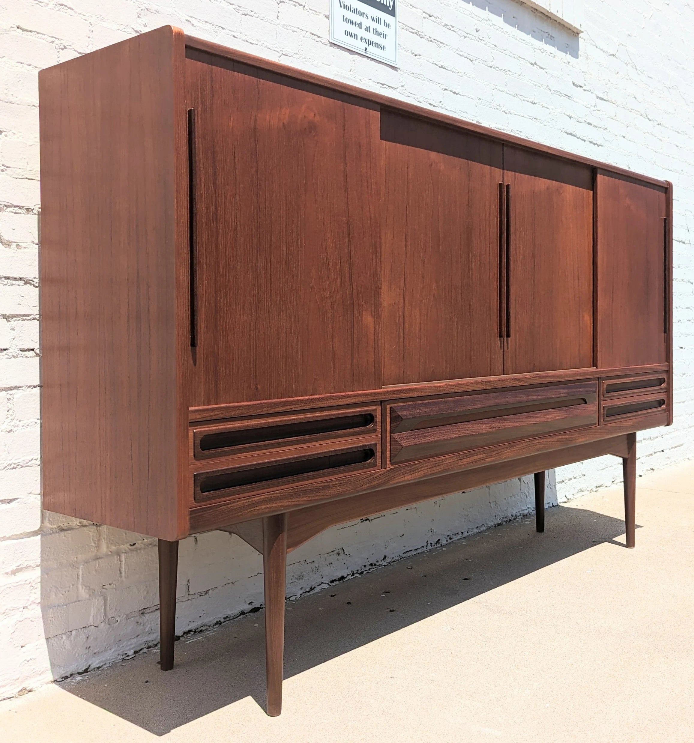 Mid Century Danish Modern Teak Cocktail Cabinet