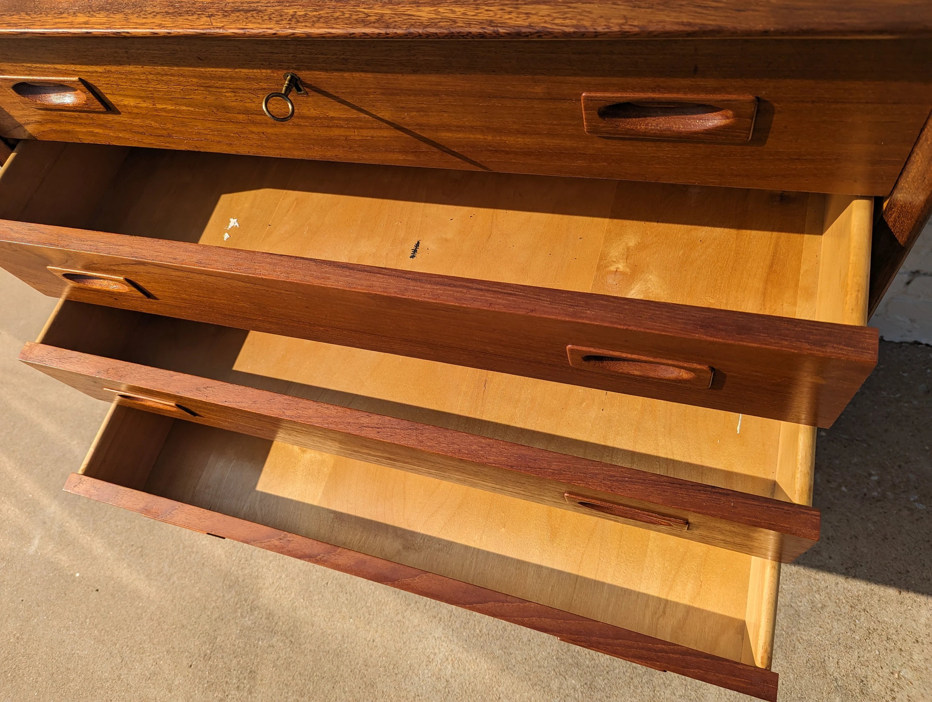 Mid Century Danish Modern Teak Dresser