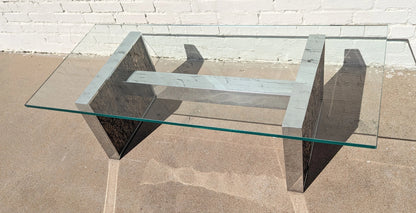 Mid Century Modern Adrian Pearsall Stainless Steel and Cork Coffee Table