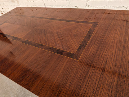 Mid Century Italian Modern Herringbone Dining Table