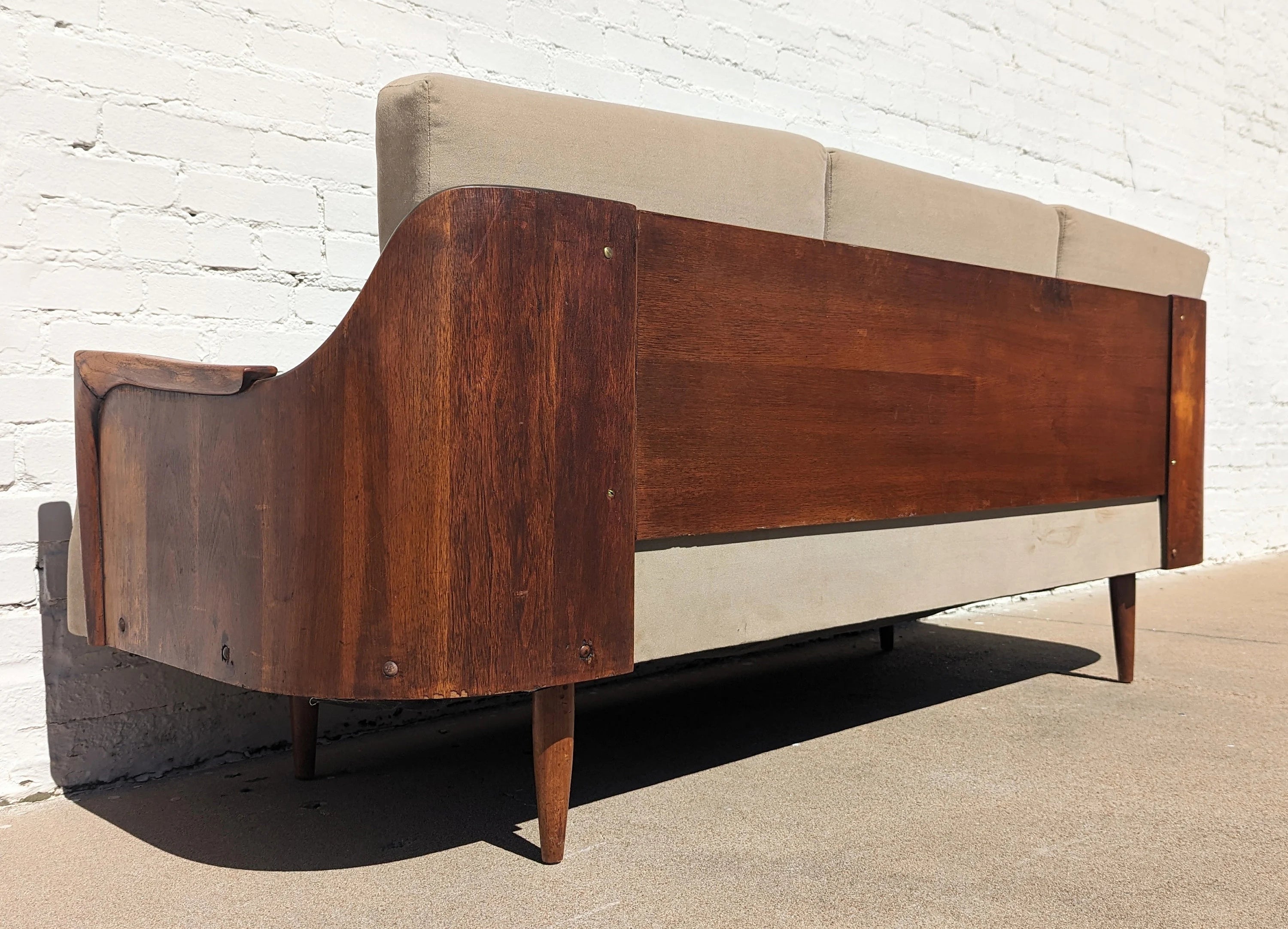 Mid Century Modern Danish Inspired Bentwood Sofa