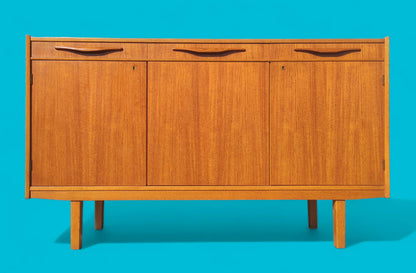 Mid Century Danish Modern Teak Credenza
