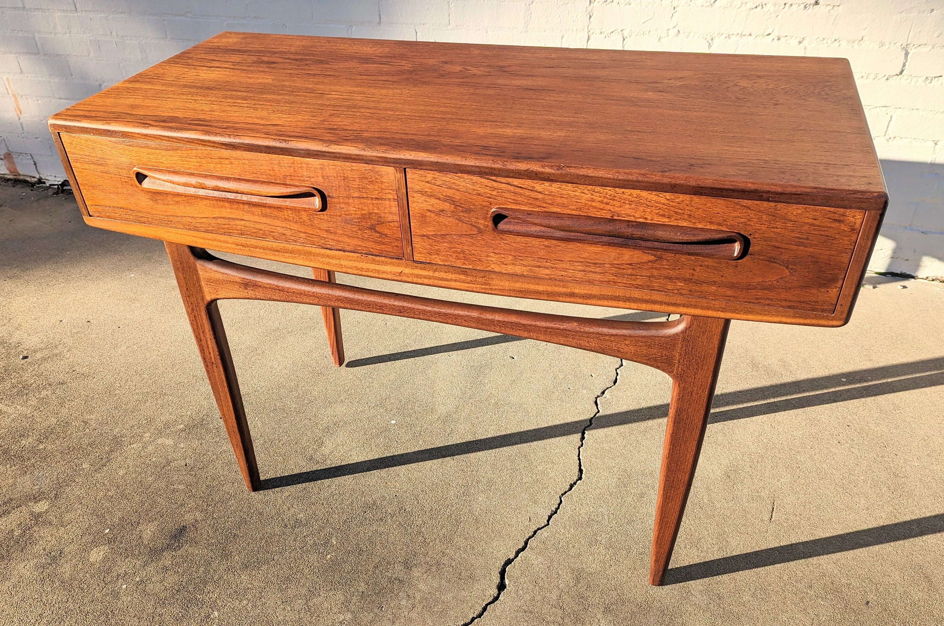 Mid Century French Modern Herringbone Credenza