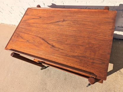Mid Century Danish Modern Poul Hundevad Rolling Bar