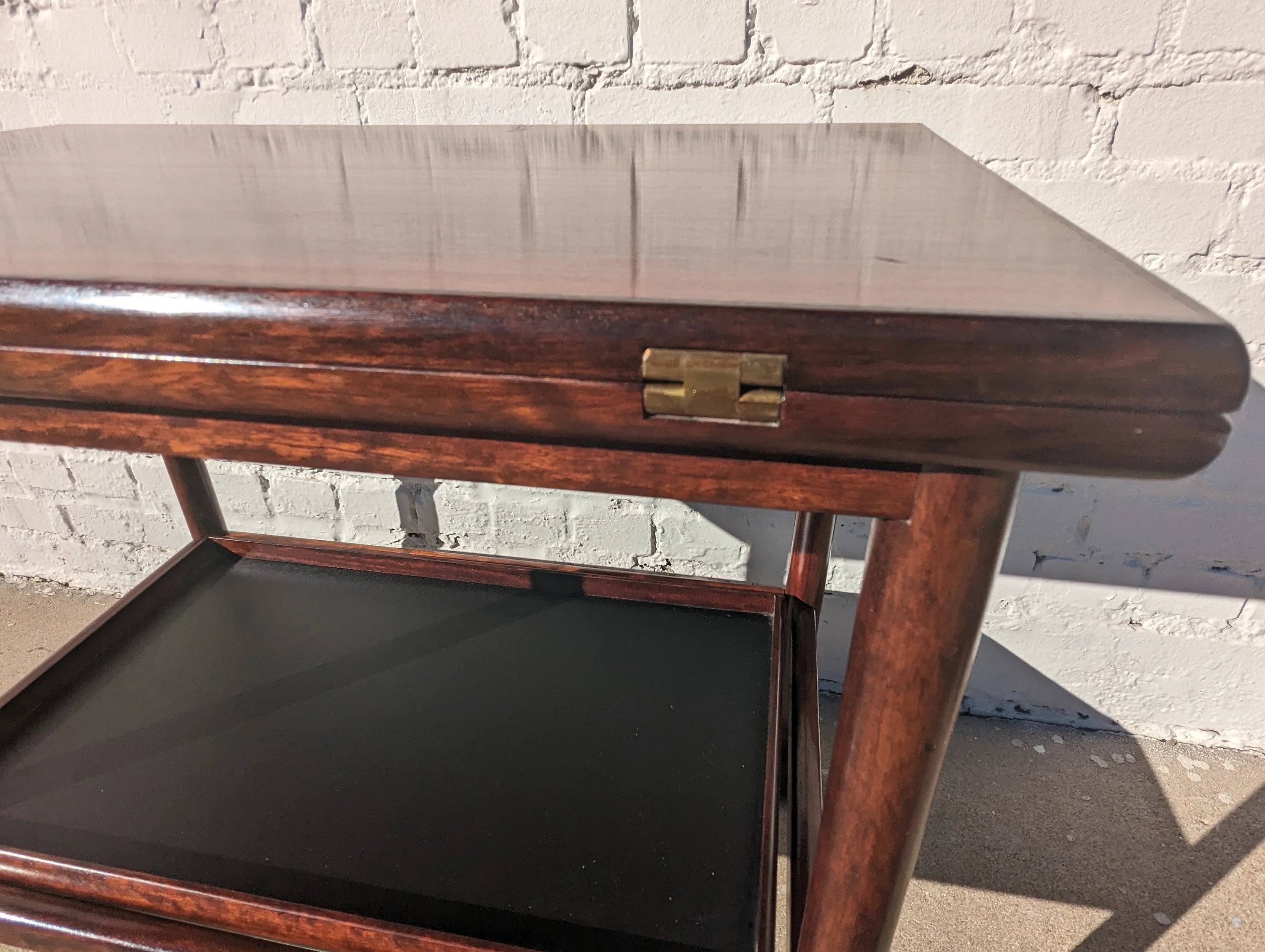 Mid Century Danish Modern Rosewood Rolling Bar
