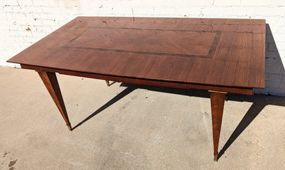 Mid Century Italian Modern Herringbone Dining Table