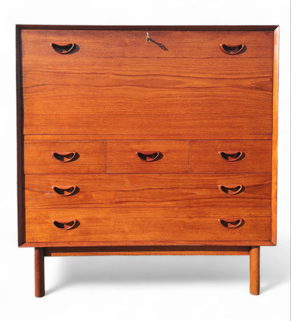 Mid Century Modern Hvidt & Molgaard Teak Secretary
