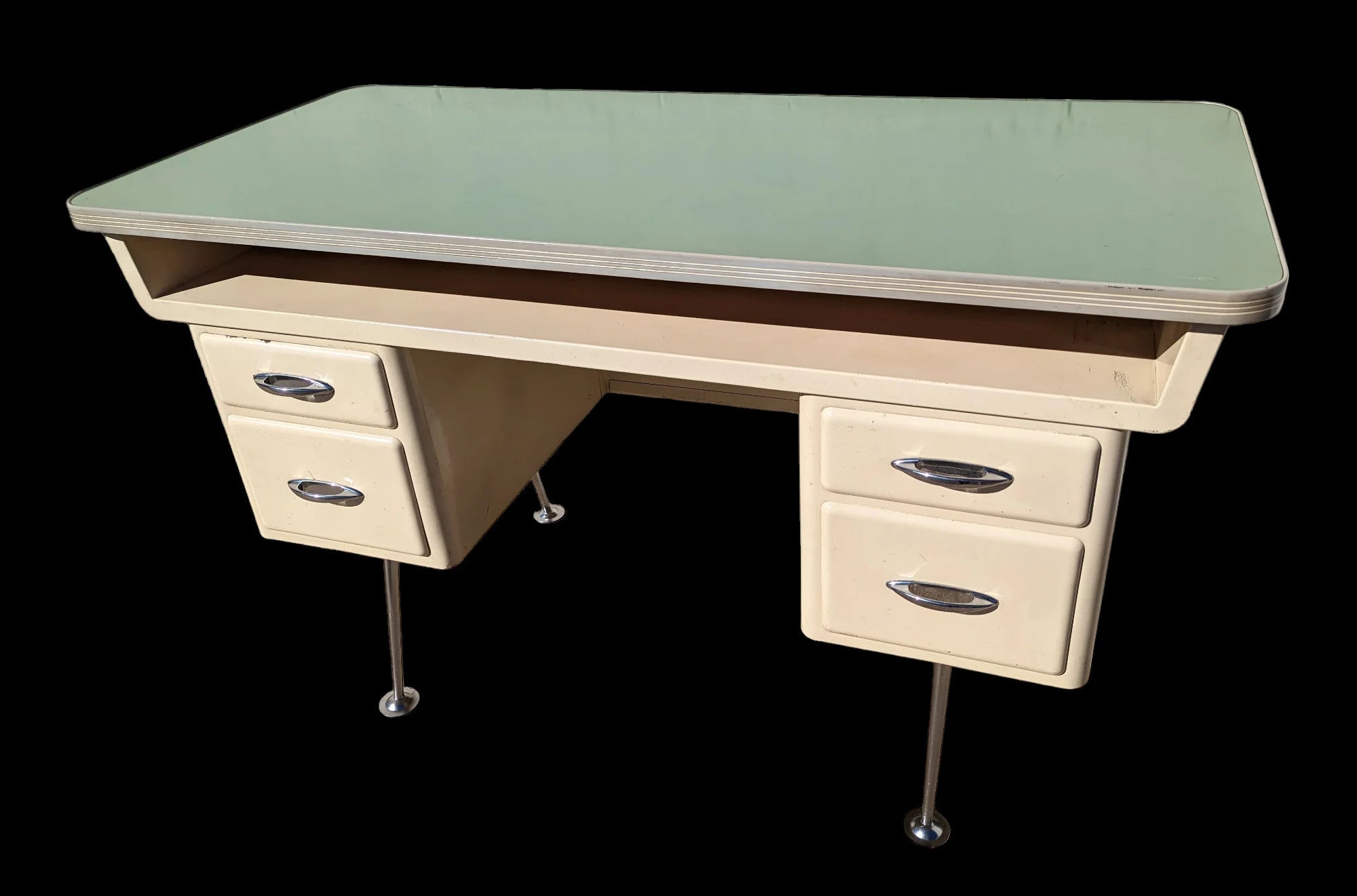 Mid Century Modern Steel and Enamel Doctors Desk