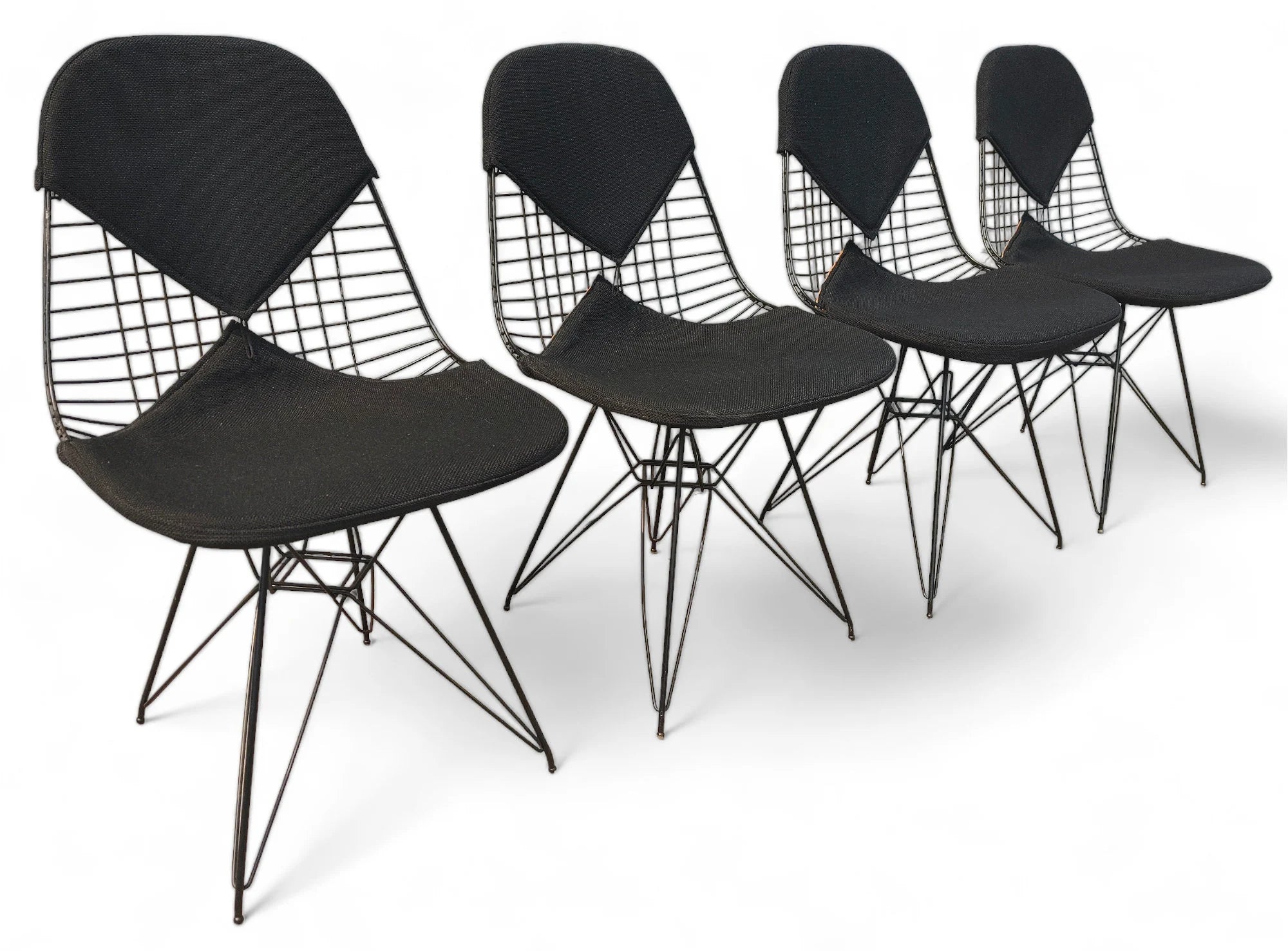 Mid Century Modern Herman Miller Eiffel Wire Chairs