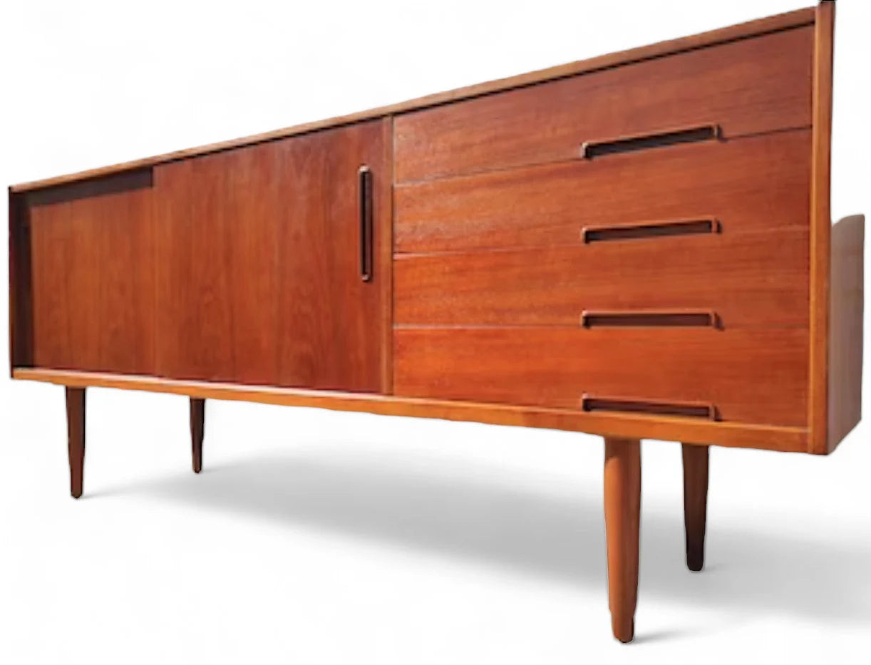 Mid Century Modern Swedish Teak Credenza Attributed to Troeds