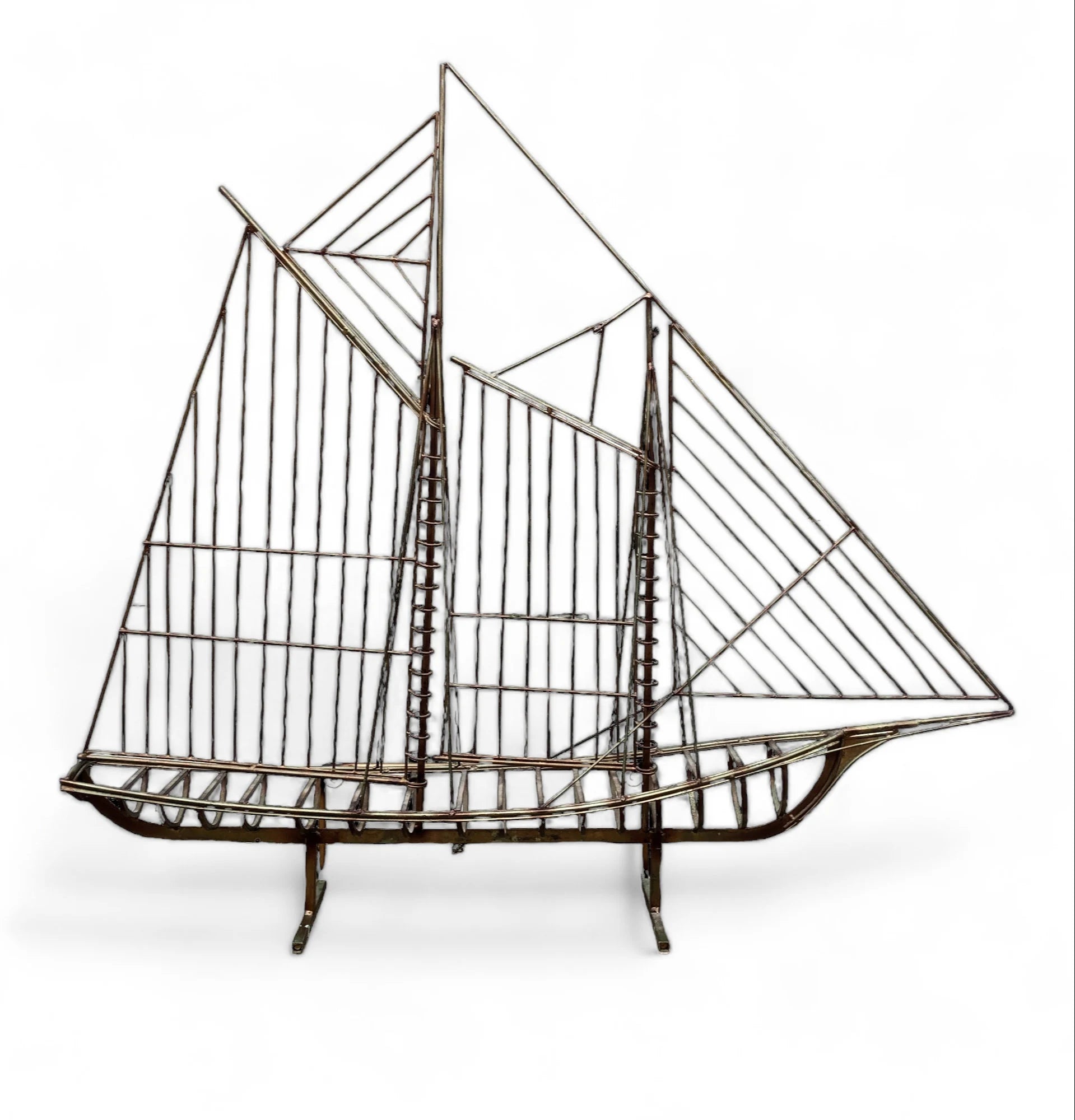 Mid Century Modern C Jere Large Ship