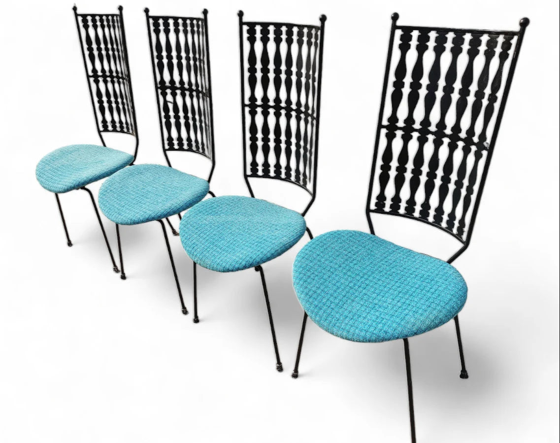 Mid Century Modern Umanoff Iron Chair Set