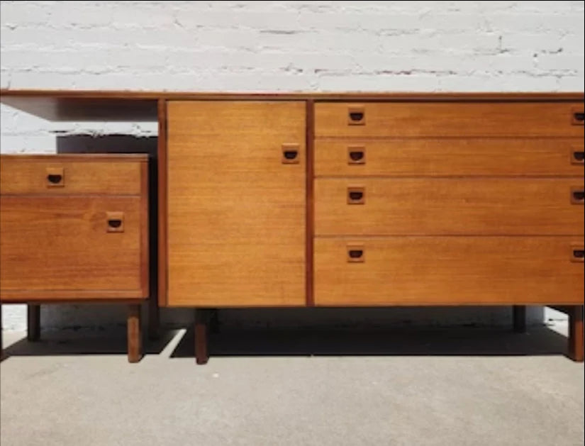 Mid Century Modern Danish Inspired Cabinet Set