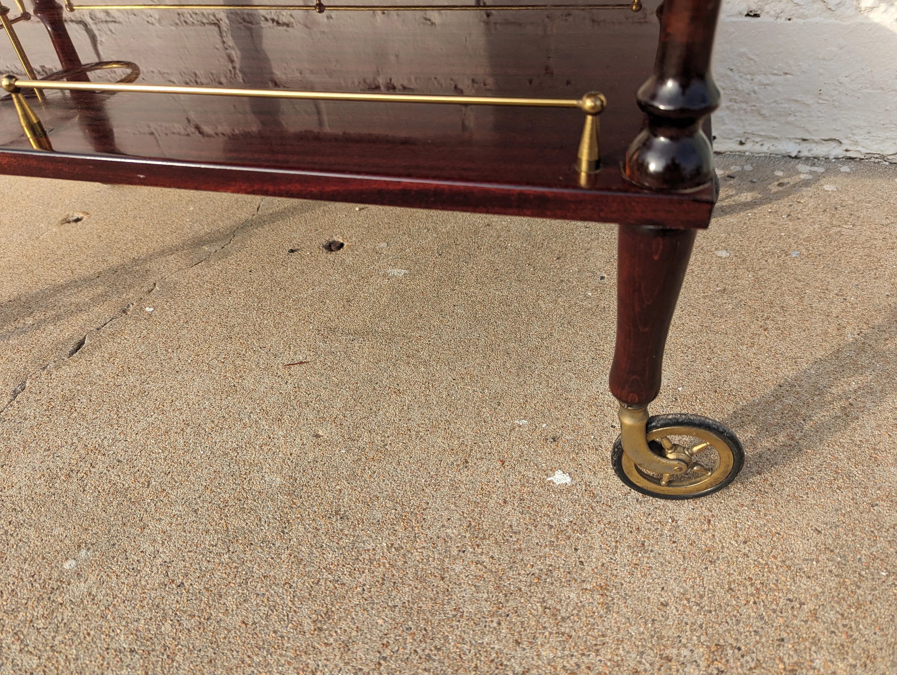Mid Century French Modern Lacquered Barcart