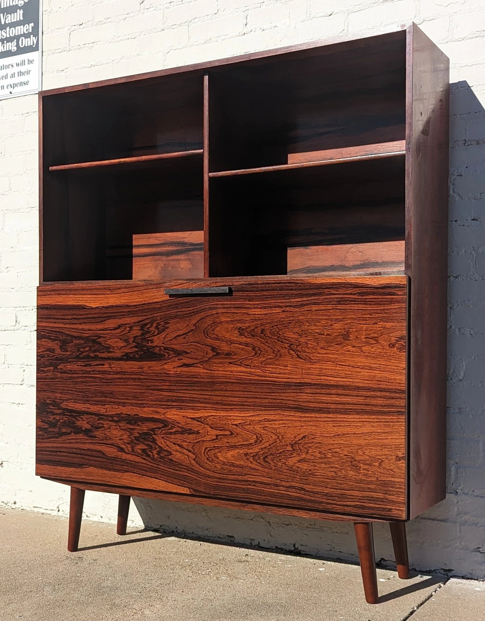 Mid Century Danish Modern Kofod Larsen Rosewood Bookcase