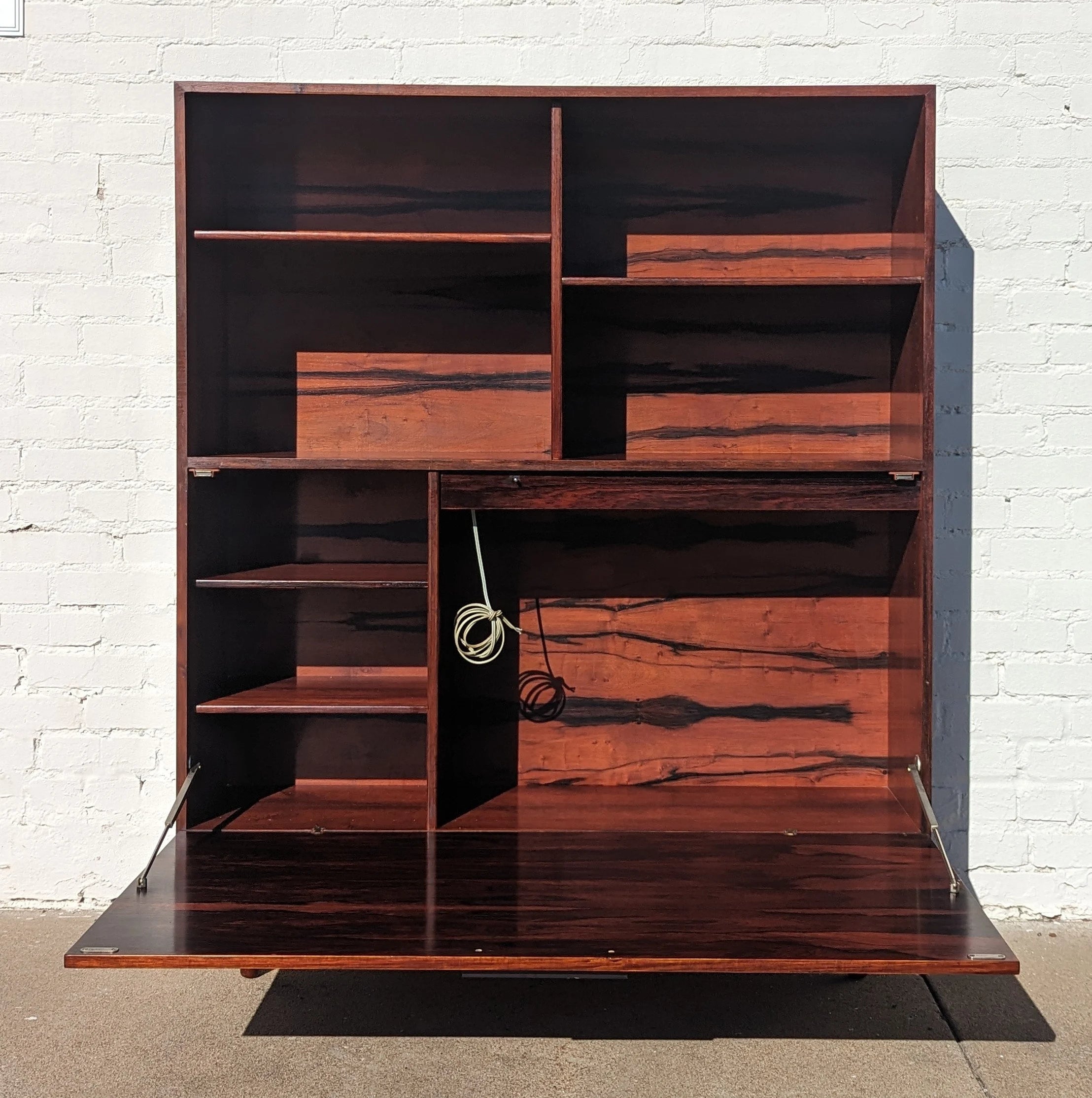 Mid Century Danish Modern Kofod Larsen Rosewood Bookcase