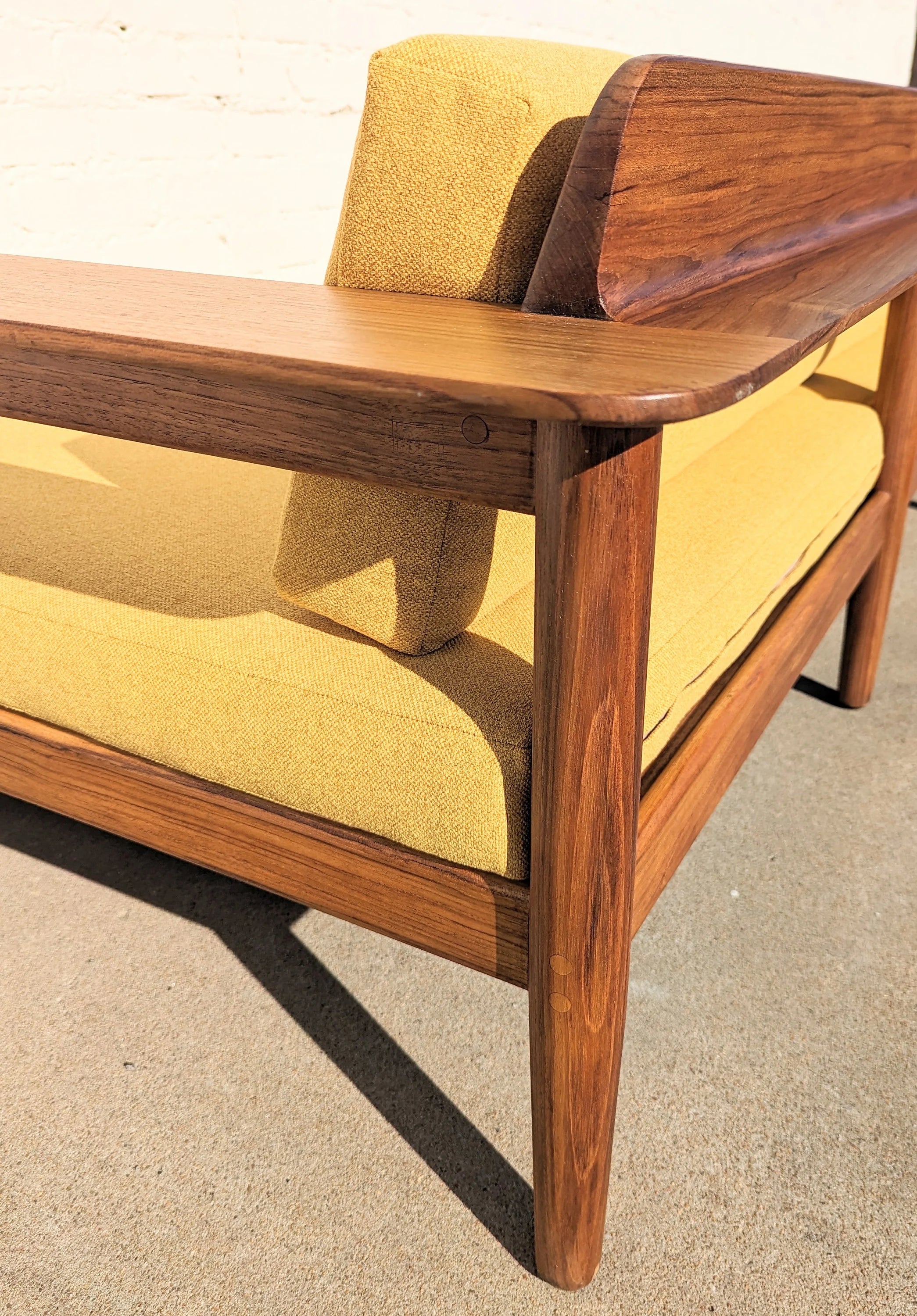 Mid Century Danish Modern Solid Teak Sofa