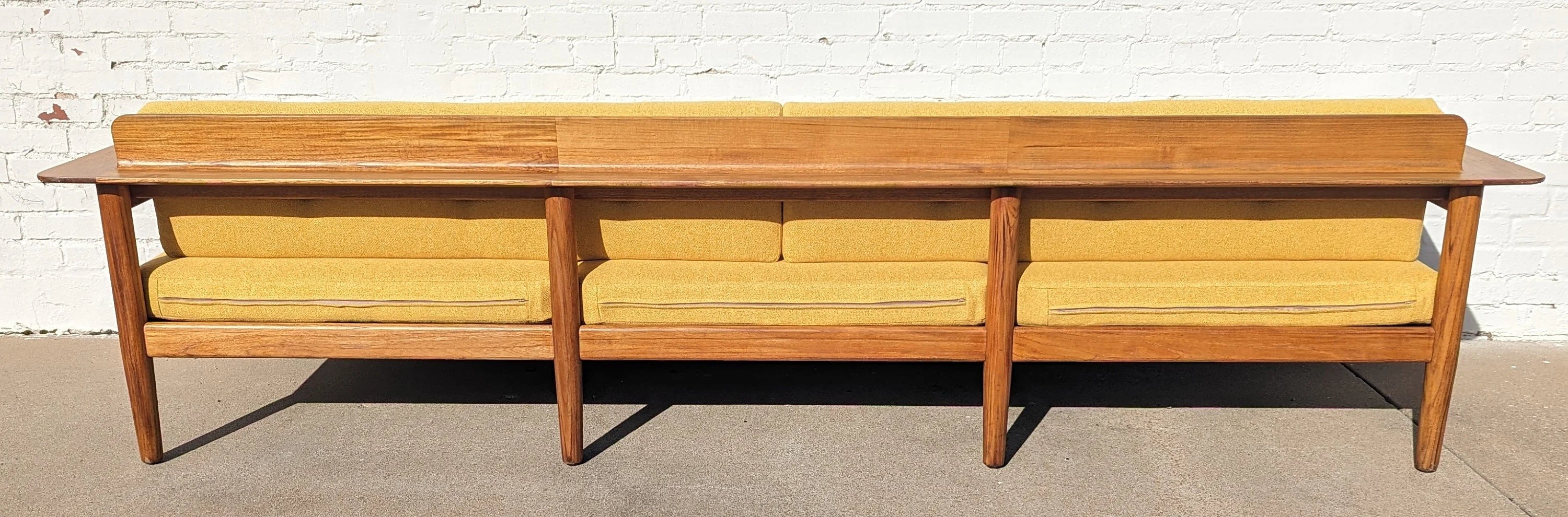 Mid Century Danish Modern Solid Teak Sofa