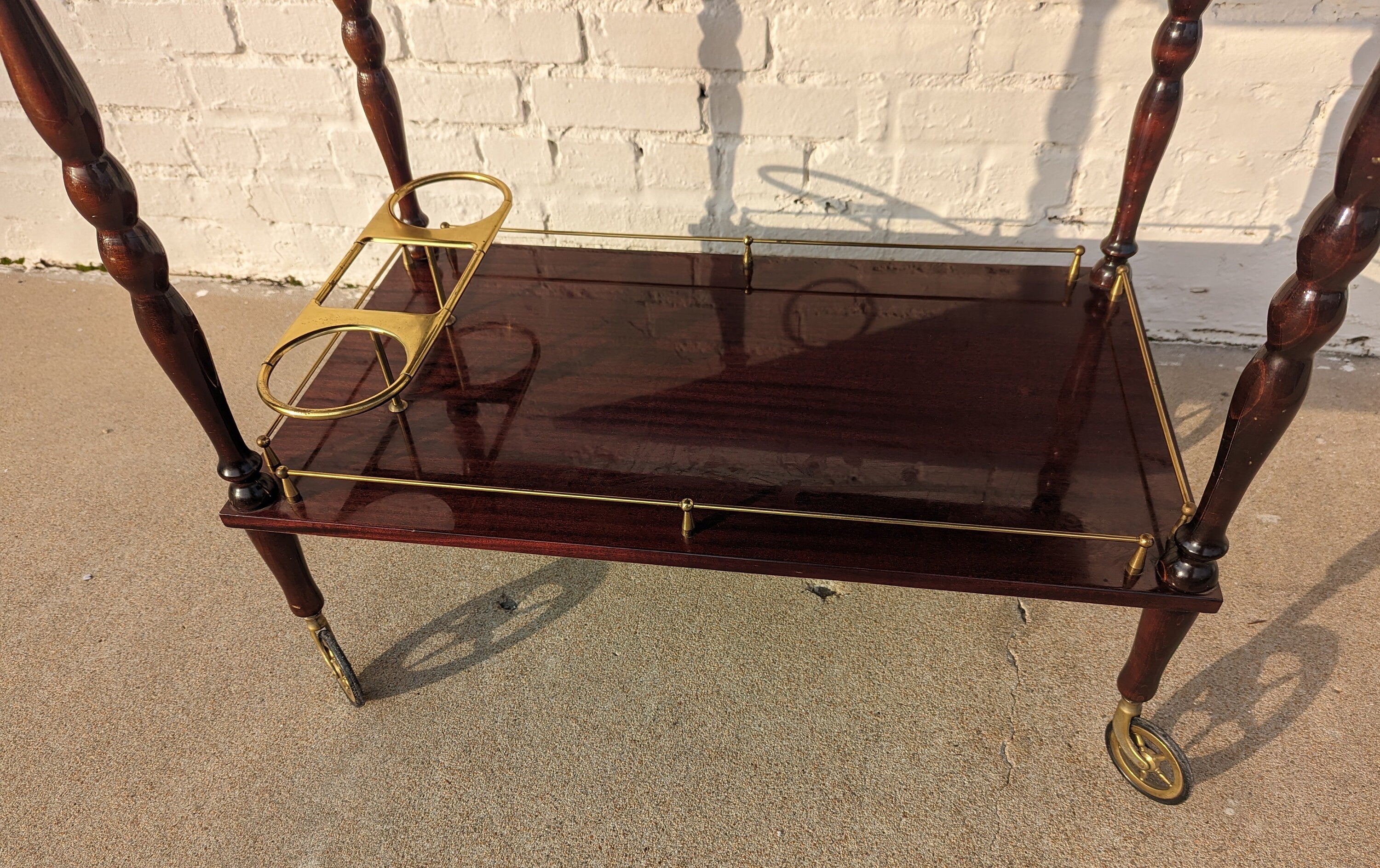 Mid Century French Modern Lacquered Barcart