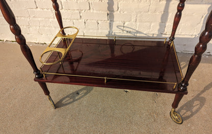 Mid Century French Modern Lacquered Barcart