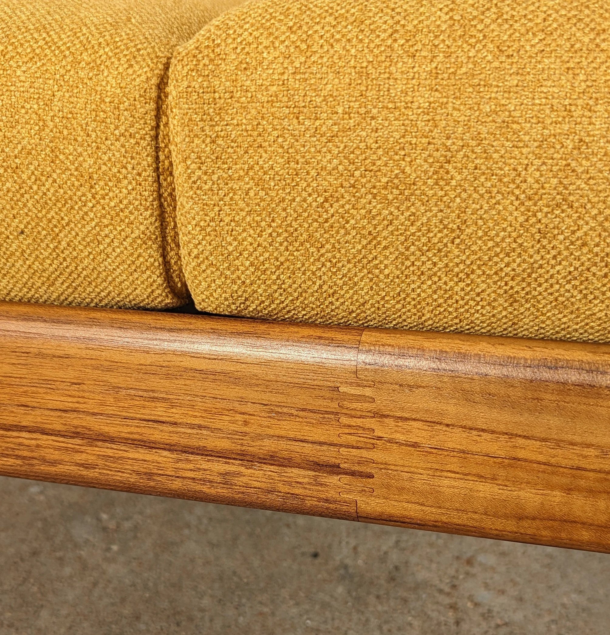 Mid Century Danish Modern Solid Teak Sofa