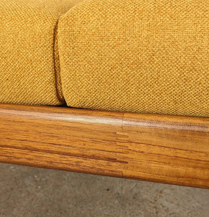 Mid Century Danish Modern Solid Teak Sofa