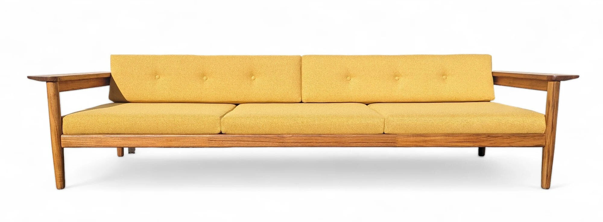 Mid Century Danish Modern Solid Teak Sofa