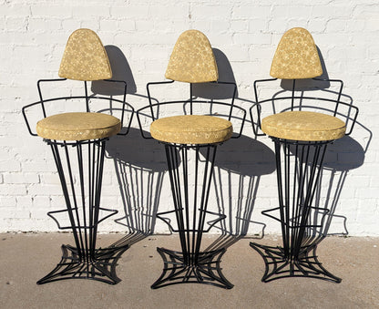 Mid Century Modern Joal Flex Iron Barstools