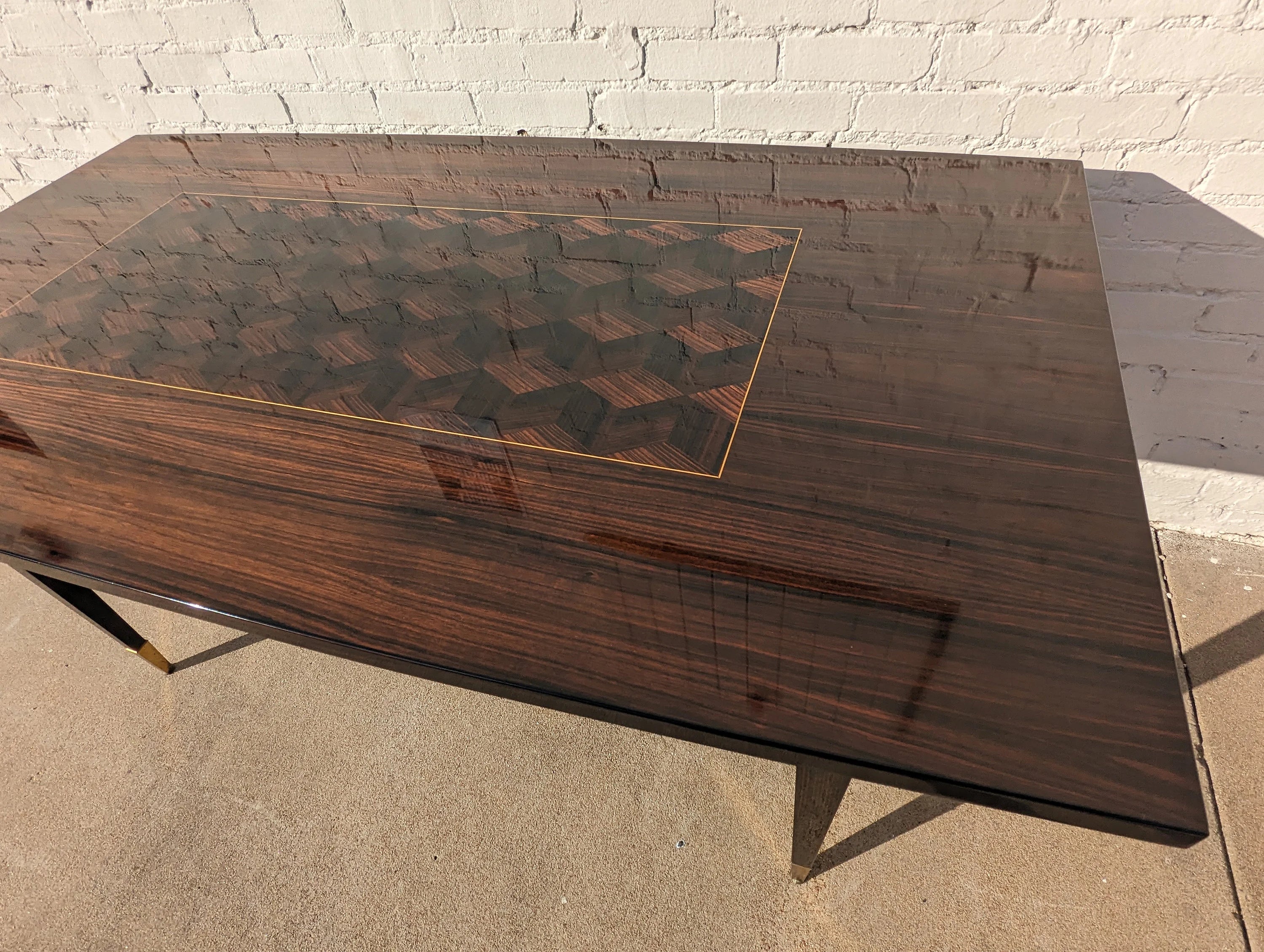 Mid Century French Modern Lacquered Dining Table