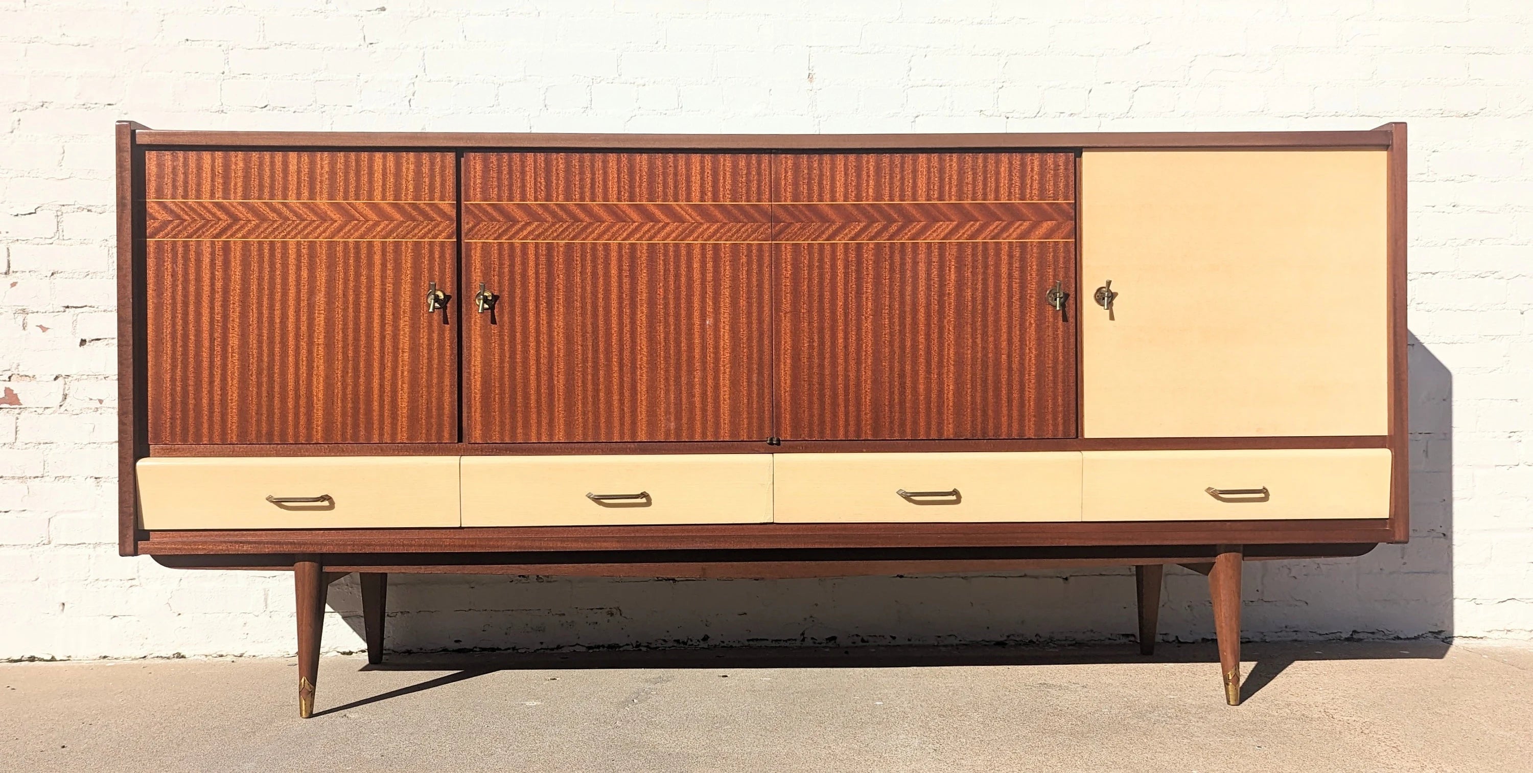 Mid Century French Modern Lacquered Credenza